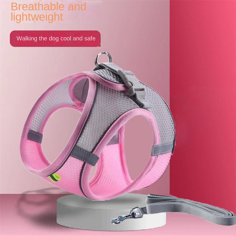 Reflective Pet Harness and Leash Set for Safer Walks