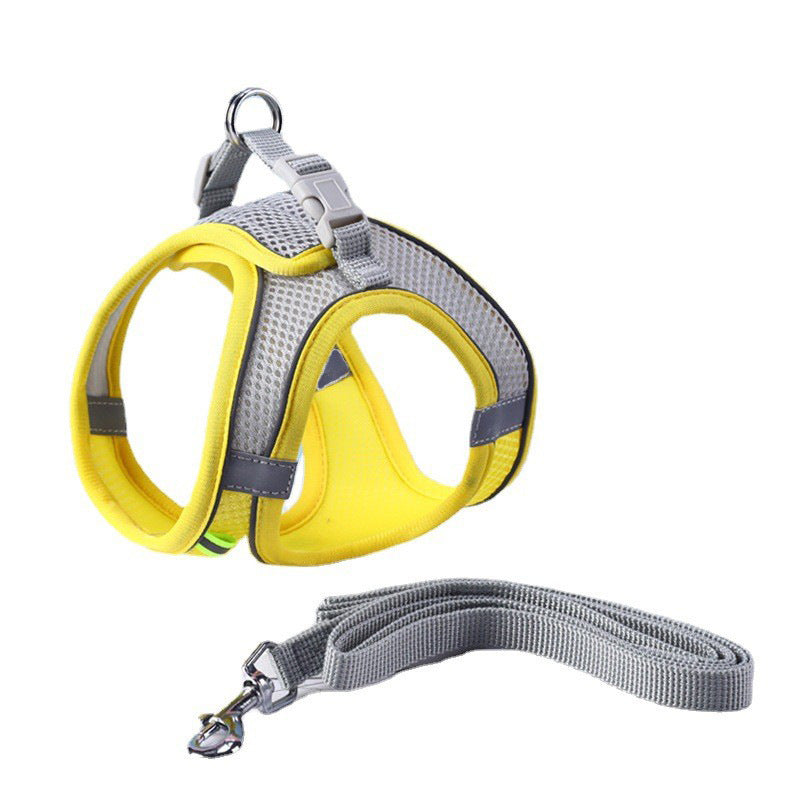 Reflective Pet Harness and Leash Set for Safer Walks