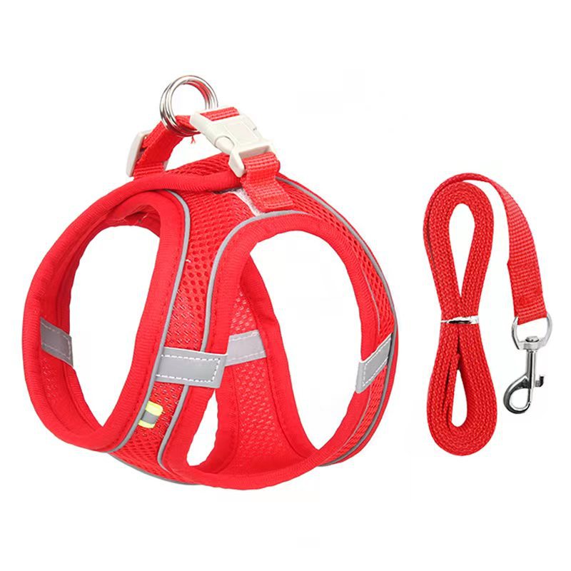 Reflective Pet Harness and Leash Set for Safer Walks