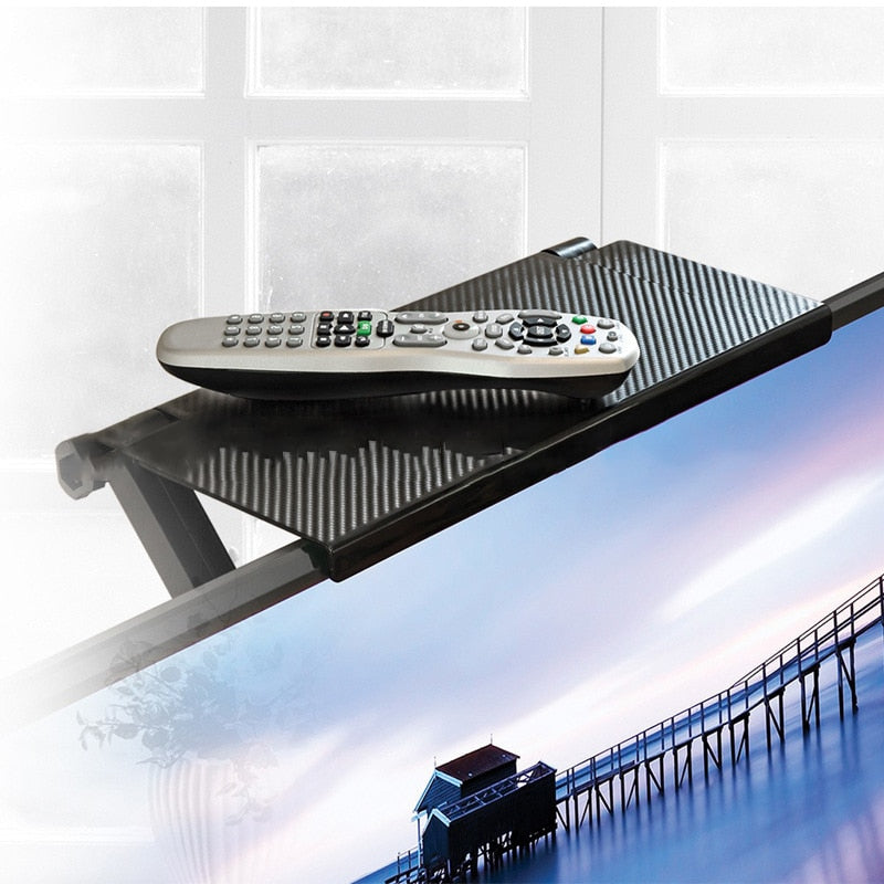 Monitor Top Shelf Desk Riser With Adjustable Arms