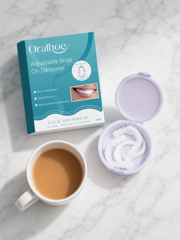 Adjustable Snap‑On Dentures — Realistic Smile in Minutes