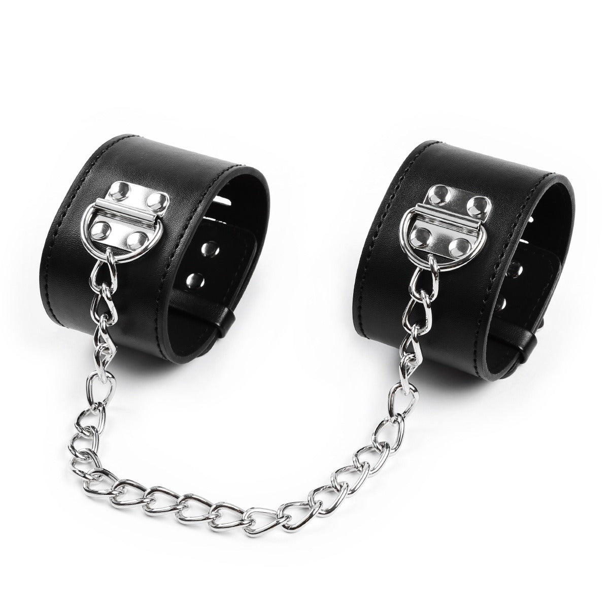 Lockable Leather Handcuffs for Consensual Role-Play