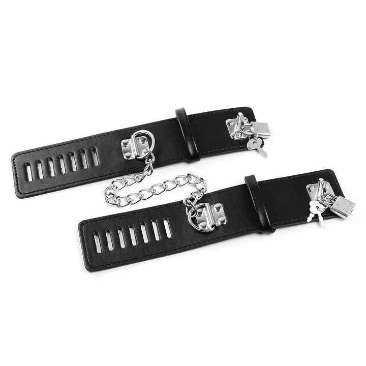 Lockable Leather Handcuffs for Consensual Role-Play