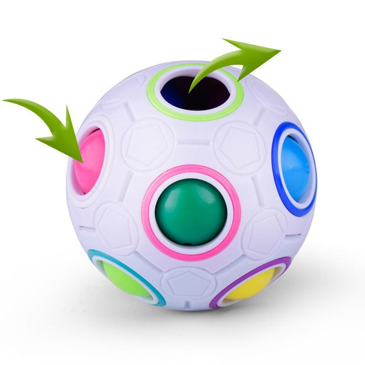 Rainbow Puzzle Ball Toy for Screen-Free Focus Play