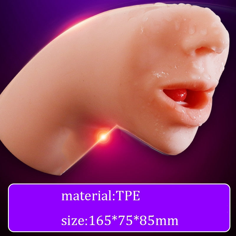 Realistic Pocket Masturbator with Deep Throat Texture