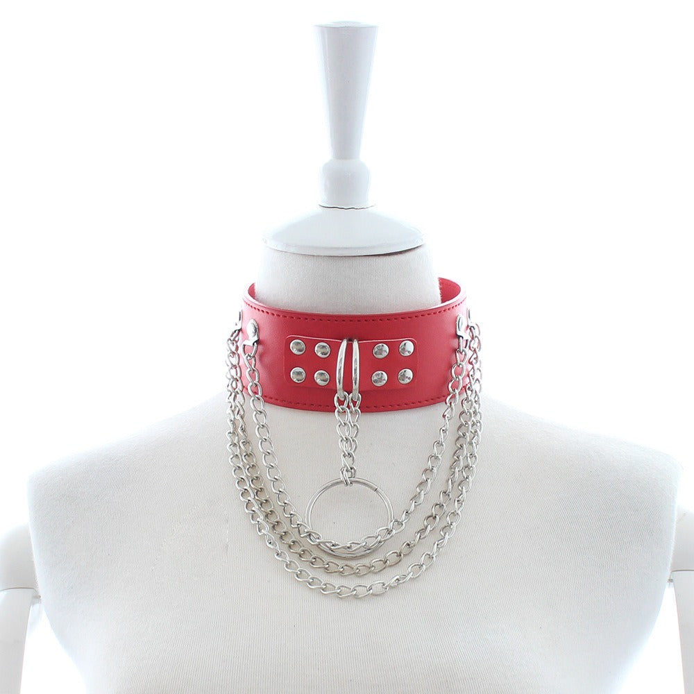 Pink Chain Collar Choker for Flirty Roleplay Looks