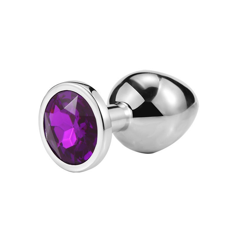 Polished Metal Anal Plug With Faceted Jewel Finish
