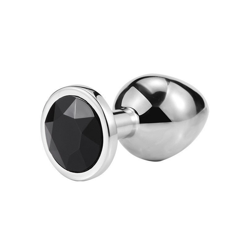 Polished Metal Anal Plug With Faceted Jewel Finish