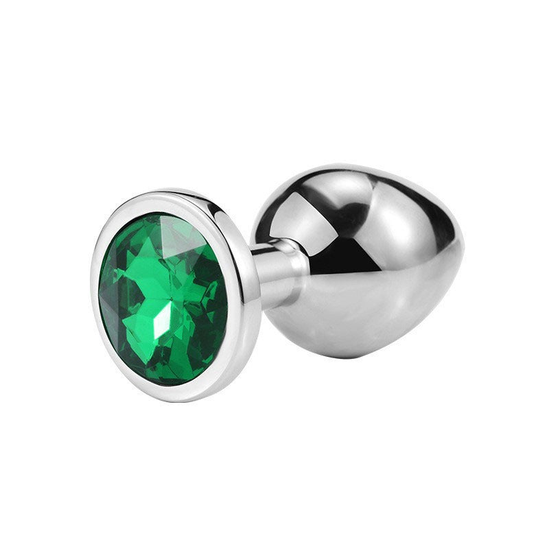 Polished Metal Anal Plug With Faceted Jewel Finish