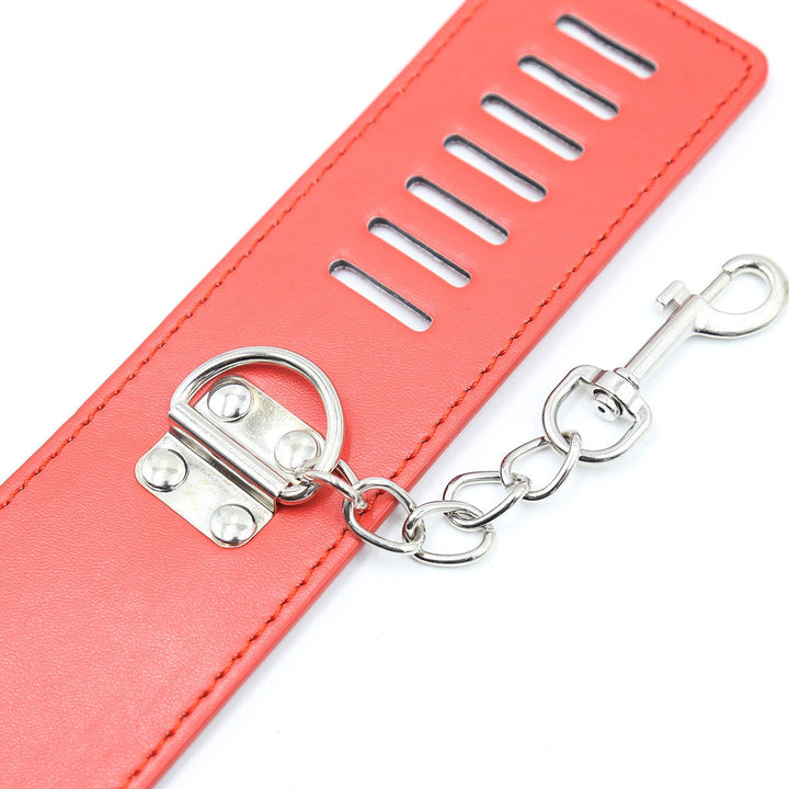 Leather Handcuffs for Adjustable Couple Play Together