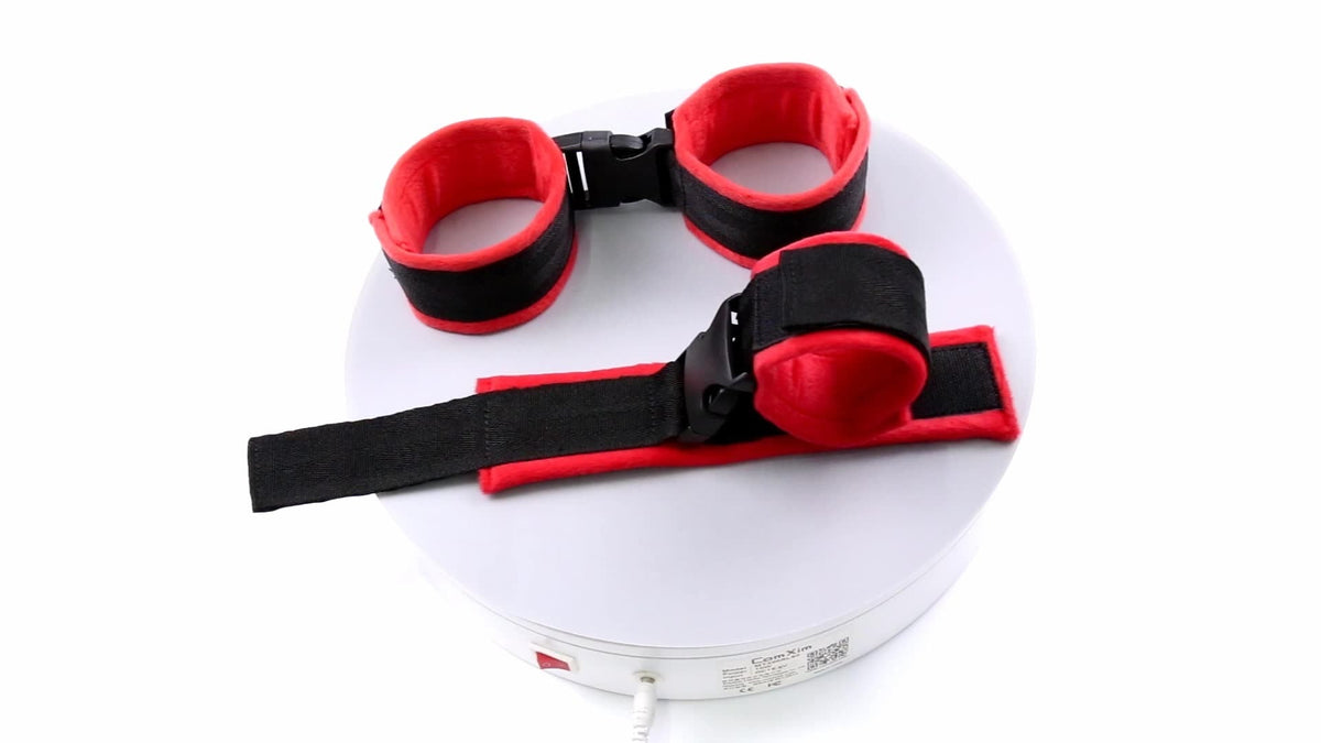 Ankle Cuffs With Plush Padding for Playful Restraint
