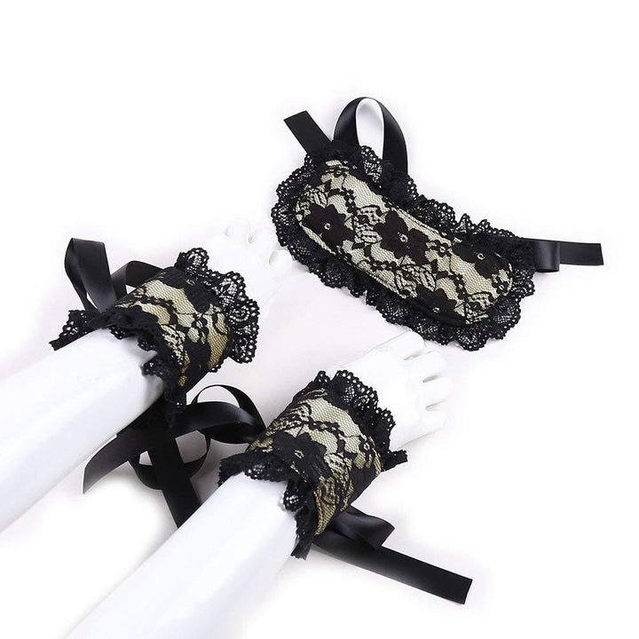 Lace Blindfold and Handcuffs Costume Set for Role Play