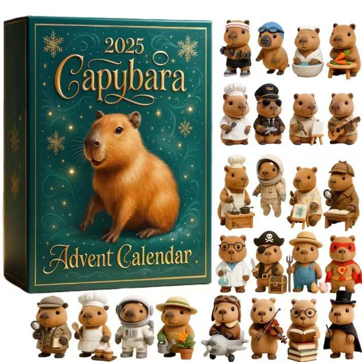 Capybara Advent Calendar Christmas Gift Countdown Box