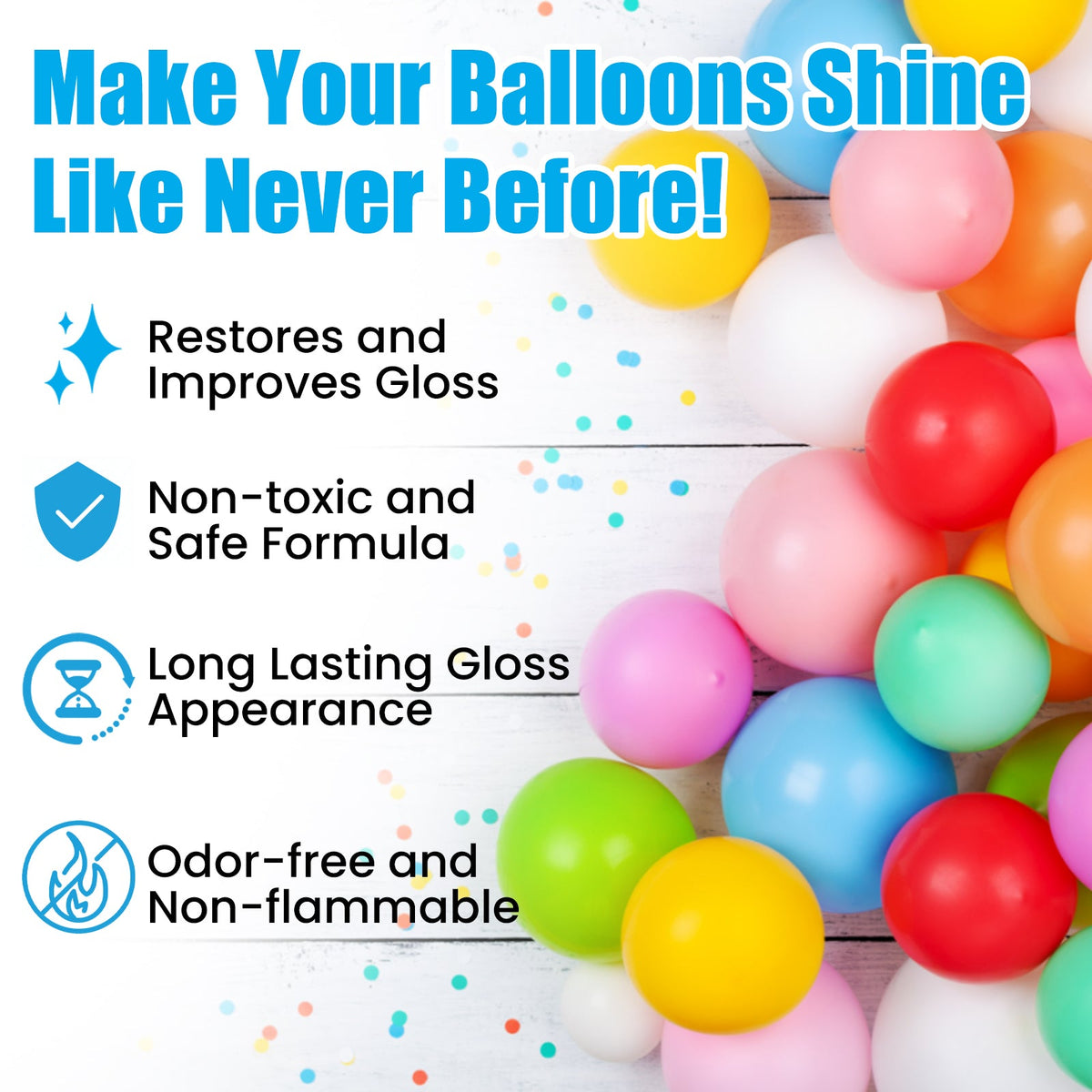 Balloon Shine Spray for Long-Lasting Glossy Displays