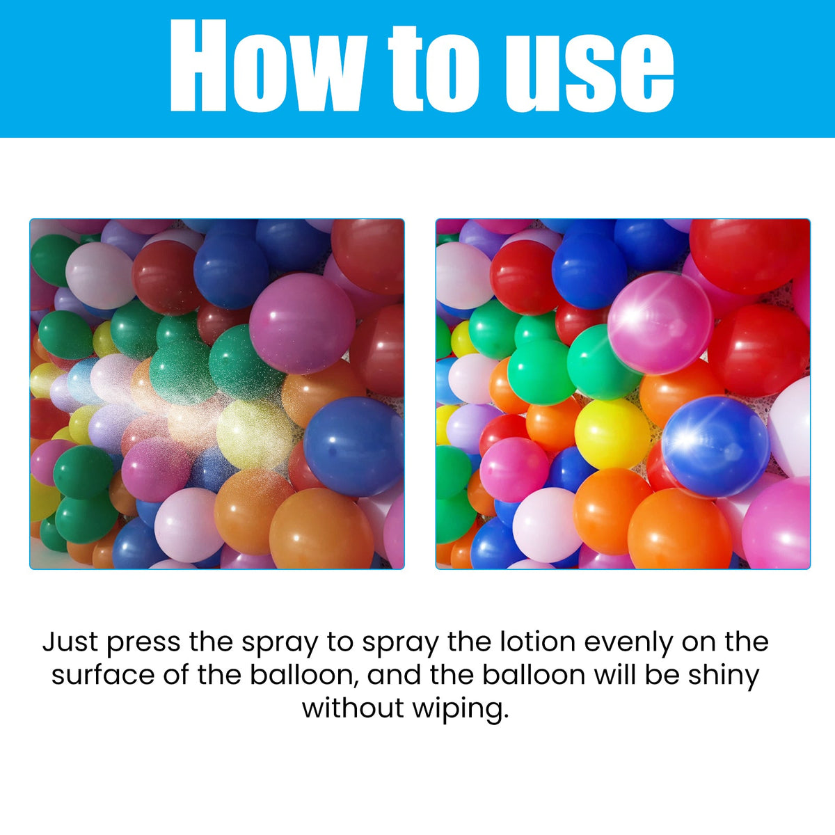 Balloon Shine Spray for Long-Lasting Glossy Displays
