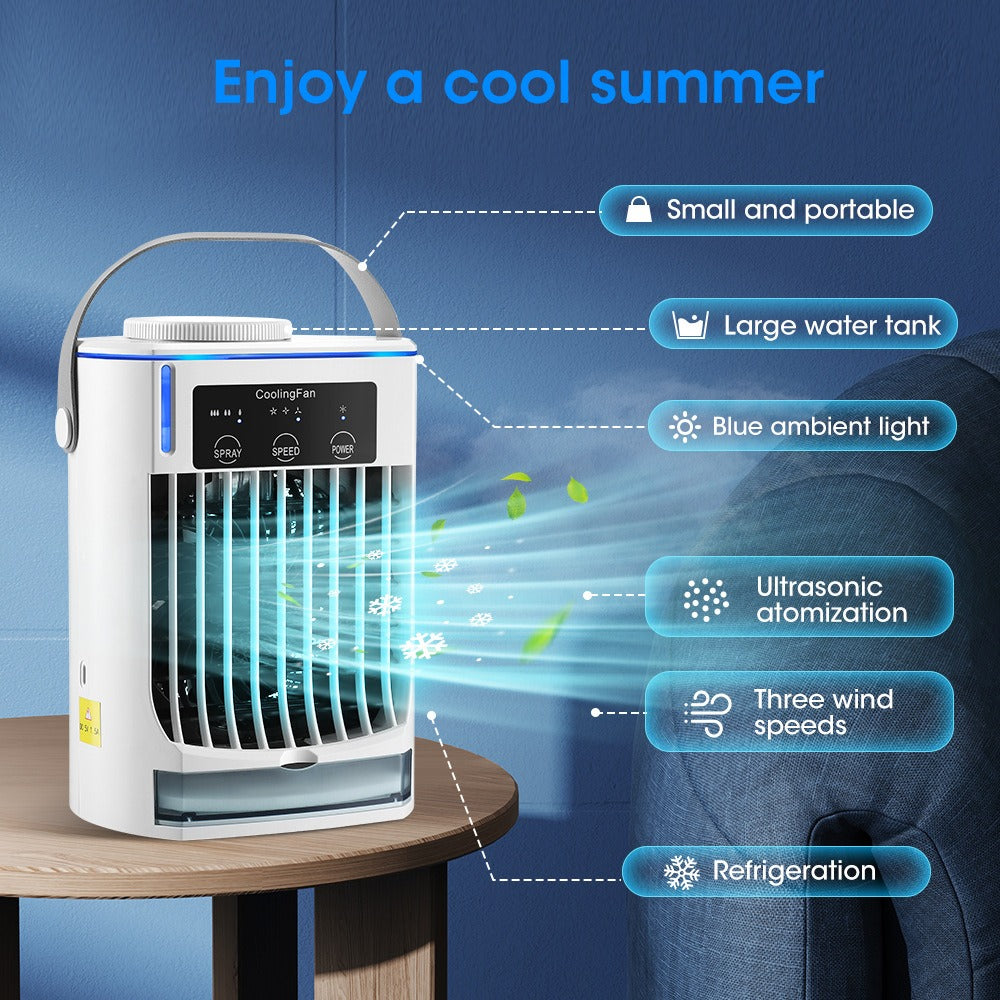 Portable Air Cooler Fan with Mist for Desk & Bedside