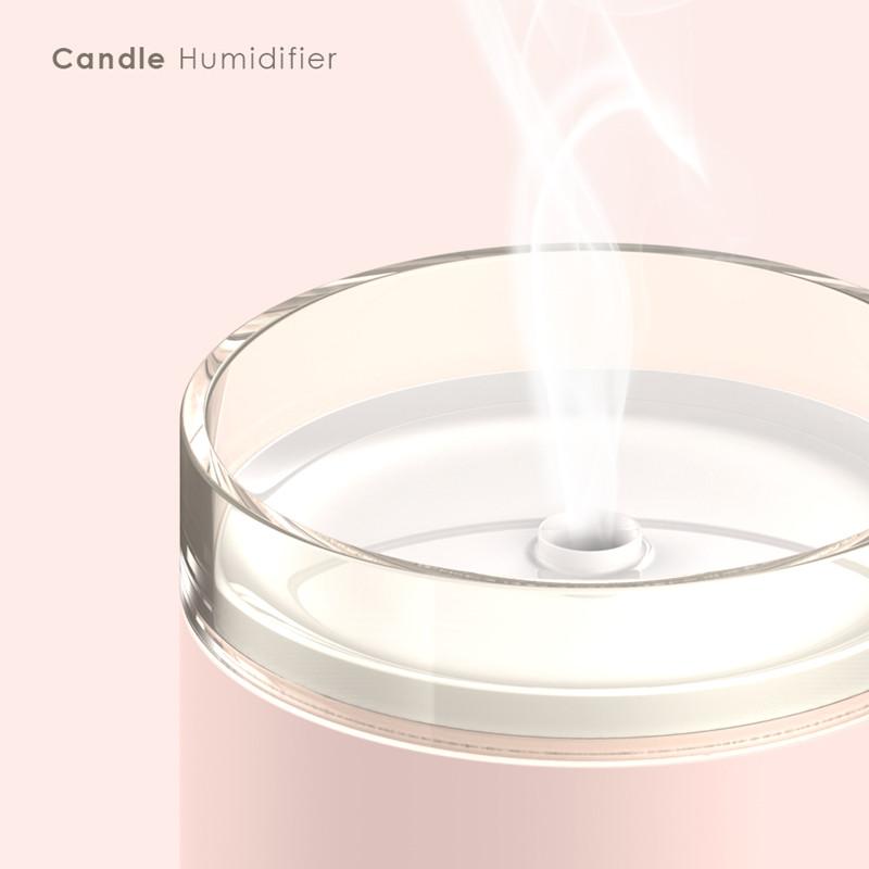 Candle-Style Ultrasonic Humidifier with Warm Ambient Glow