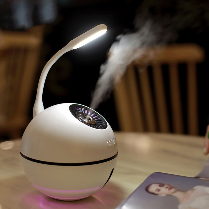 USB Cool Mist Humidifier with LED Mood Light & Power Bank