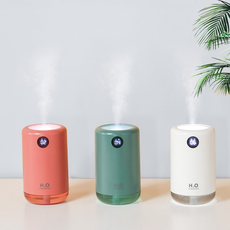 Portable USB Air Humidifier with Digital Humidity Display