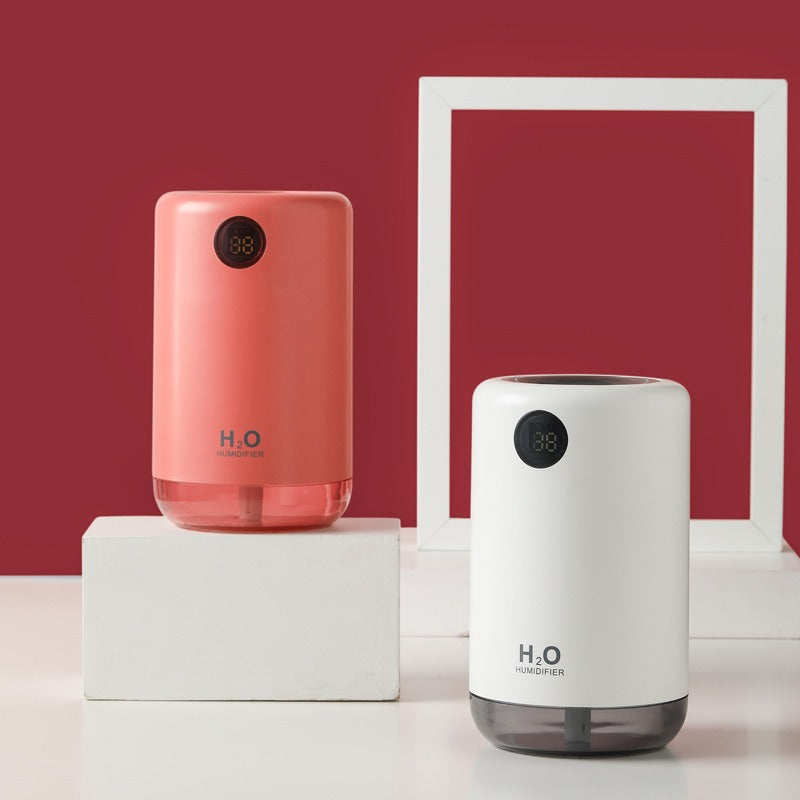 Portable USB Air Humidifier with Digital Humidity Display
