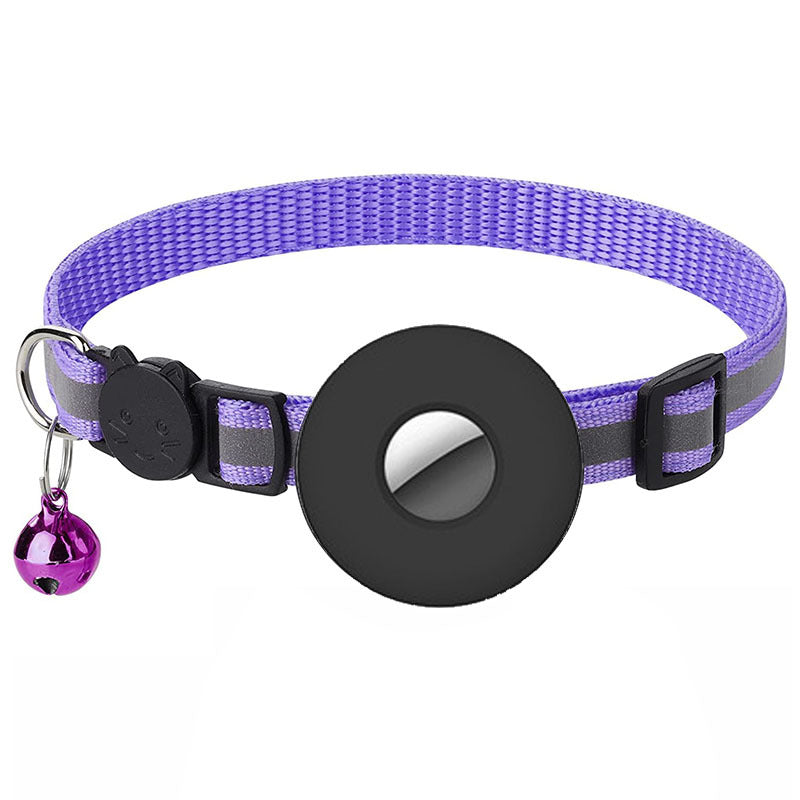 AirTag Cat Collar With Reflective Tracking Pocket & Bell