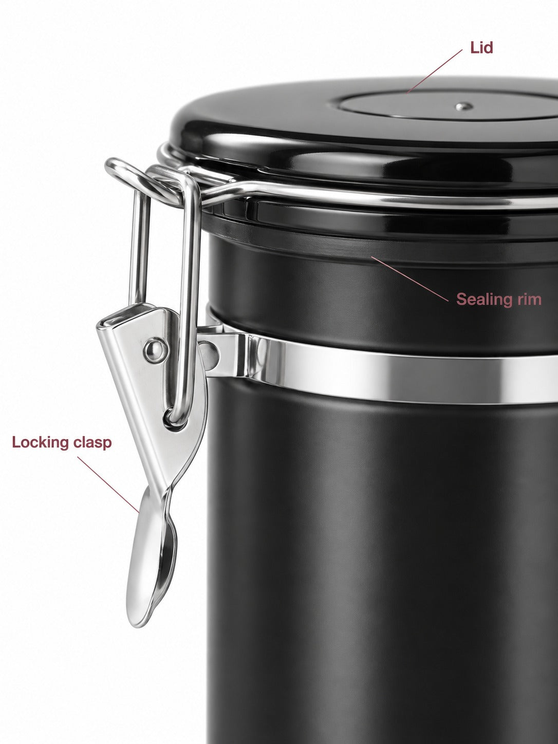 Airtight Coffee Canister 1.5L for Beans and Grounds