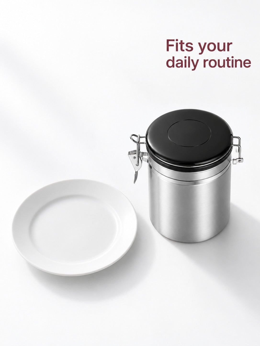 Airtight Coffee Canister 1.5L for Beans and Grounds