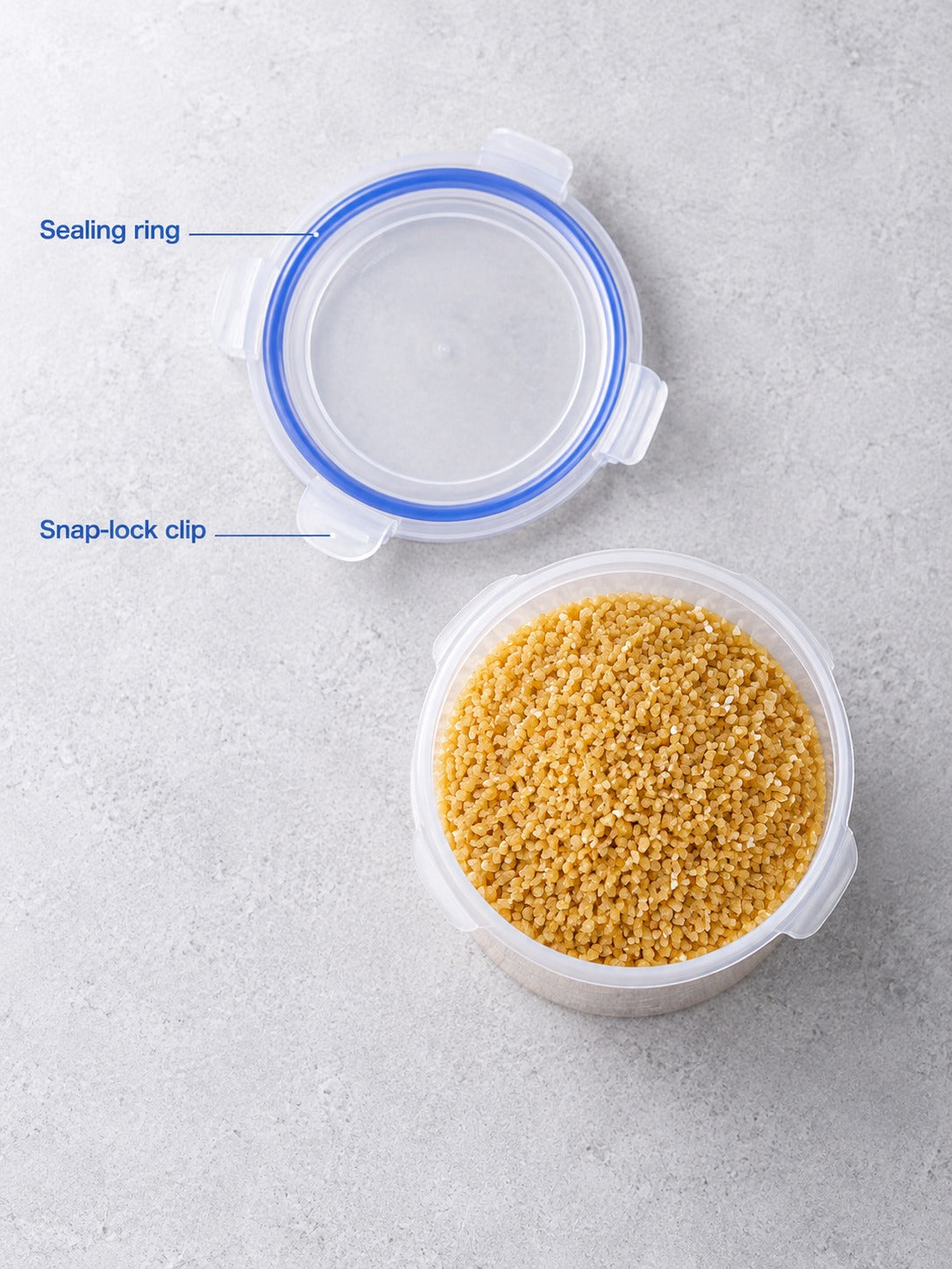 Airtight Food Storage Jars for Grains, Snacks & Cereal