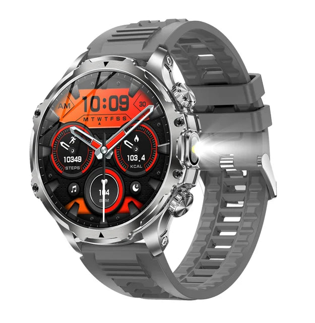 Rugged Smartwatch with LED Flashlight & Bluetooth Calling