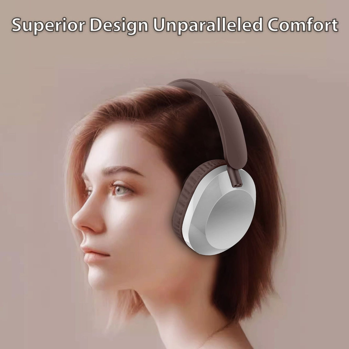 Wireless Over-Ear Headphones for All-Day Comfort Fit
