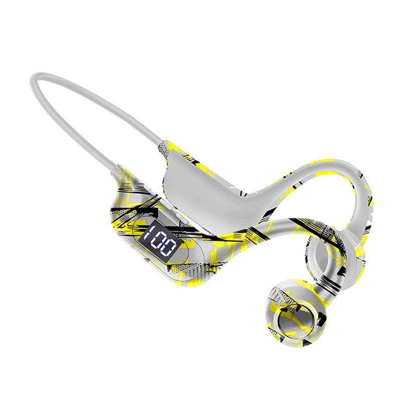 Bone Conduction Wireless Earphones with LED Display