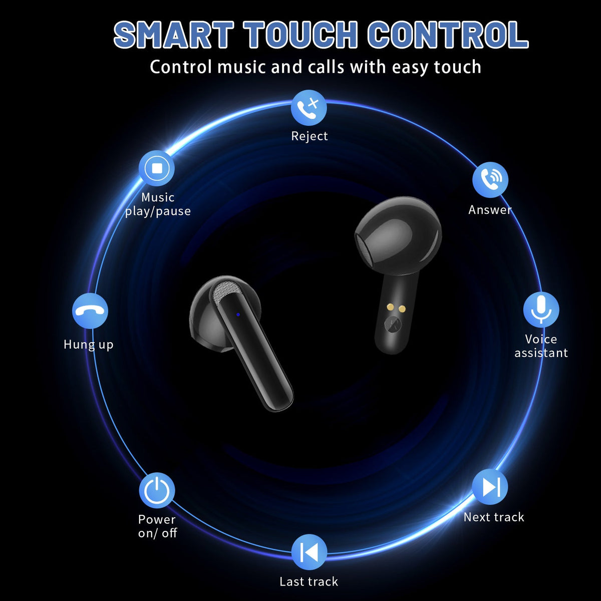 Power Bank TWS Earbuds With LED Battery Charging Case