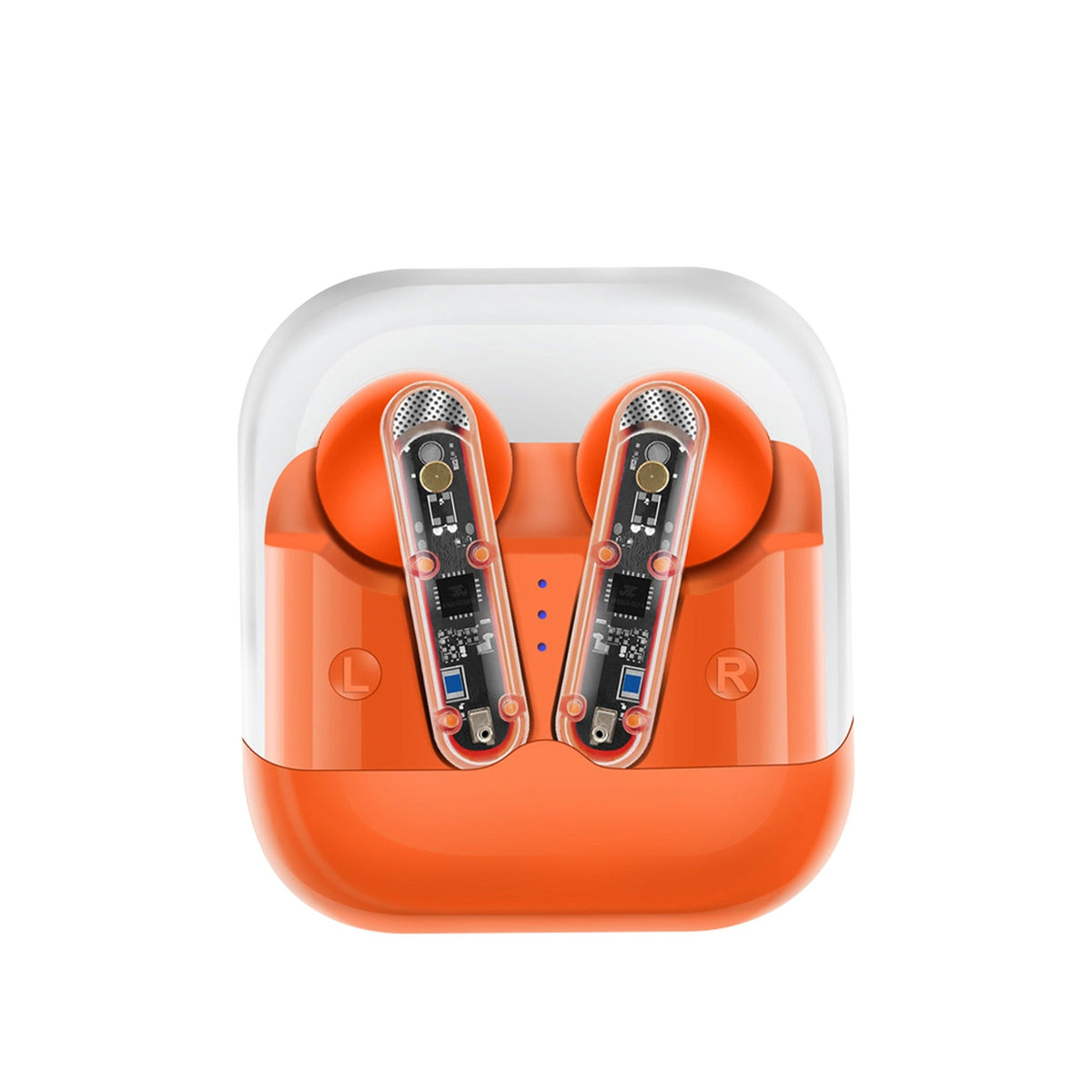 Wireless Sports Earbuds with Heavy Bass, Clear Shell