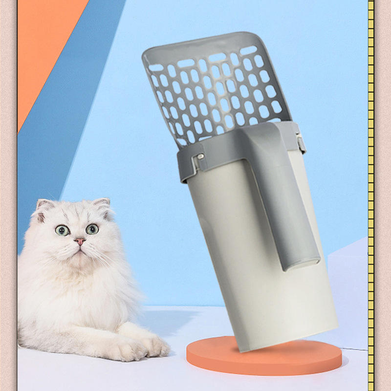 Portable Cat Litter Scoop Set With Attached Waste Holder