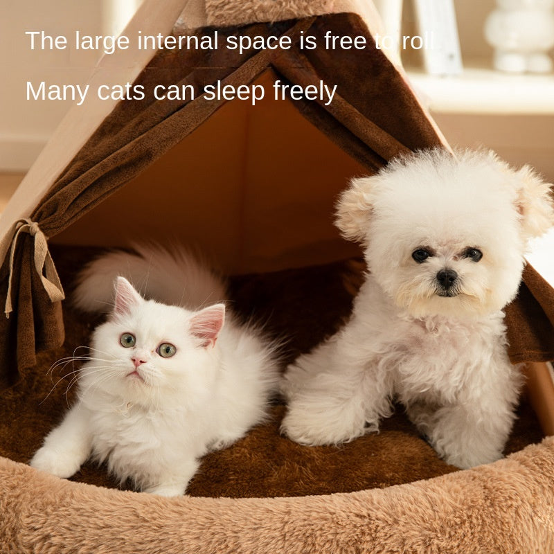 Enclosed Pet Tent Bed for Cozy, Secure Indoor Rest