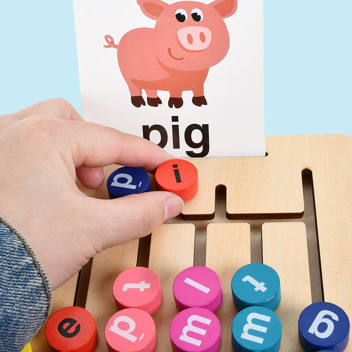 Wooden Spelling Maze Board for Montessori Word Play