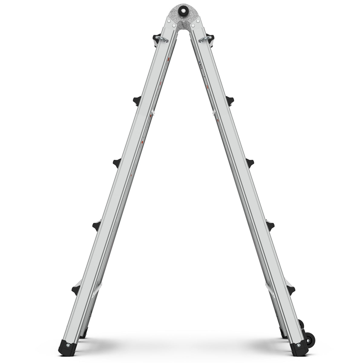 Multi-Position Aluminum Ladder with Wheels, 22 FT