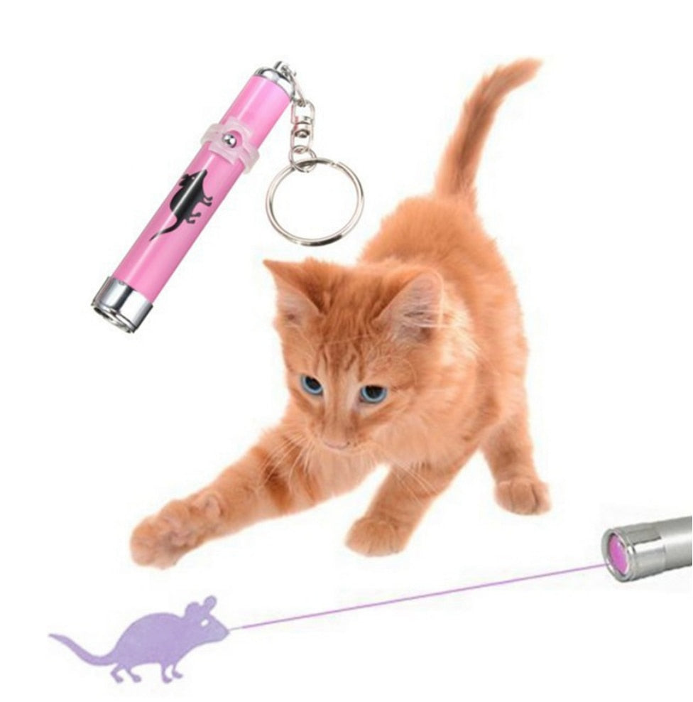 LED Cat Laser Pointer Pen with Mouse-Shaped Light