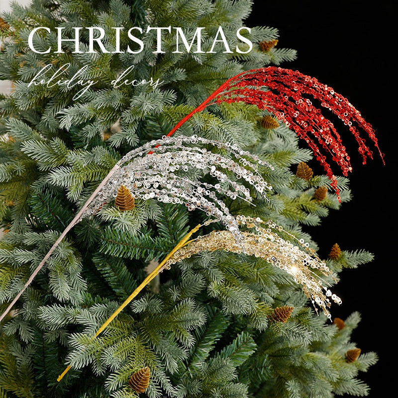 Christmas Tree Sprays — Cascading Sequin Sparkle