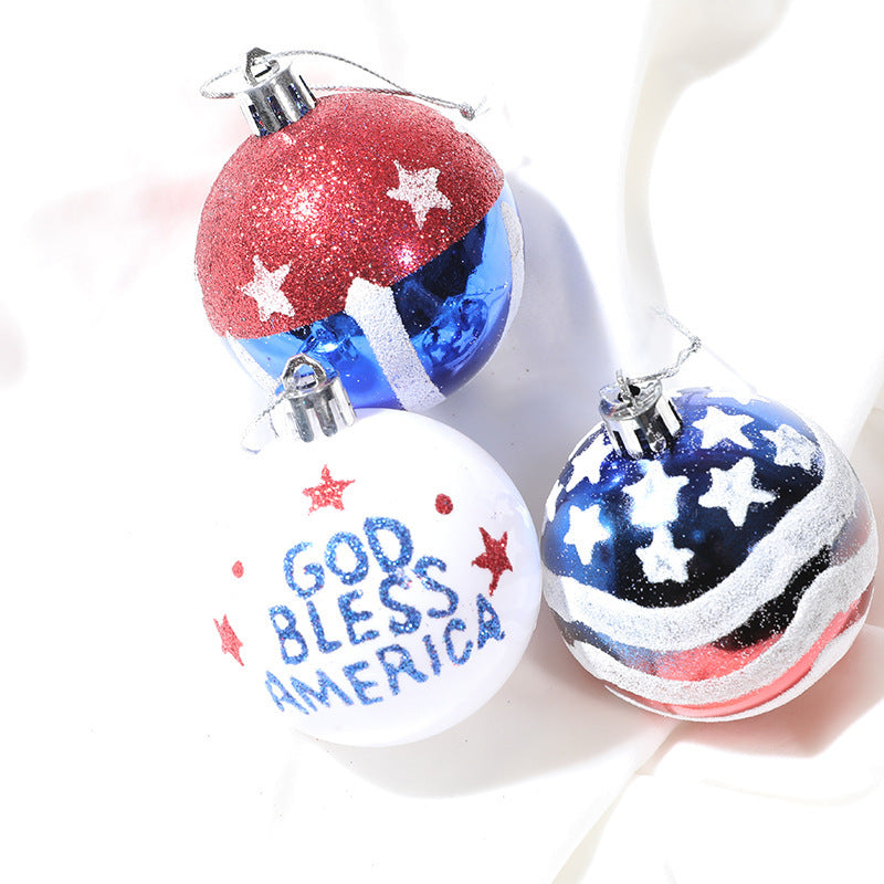 Patriotic Christmas Ornaments Set for Festive Trees