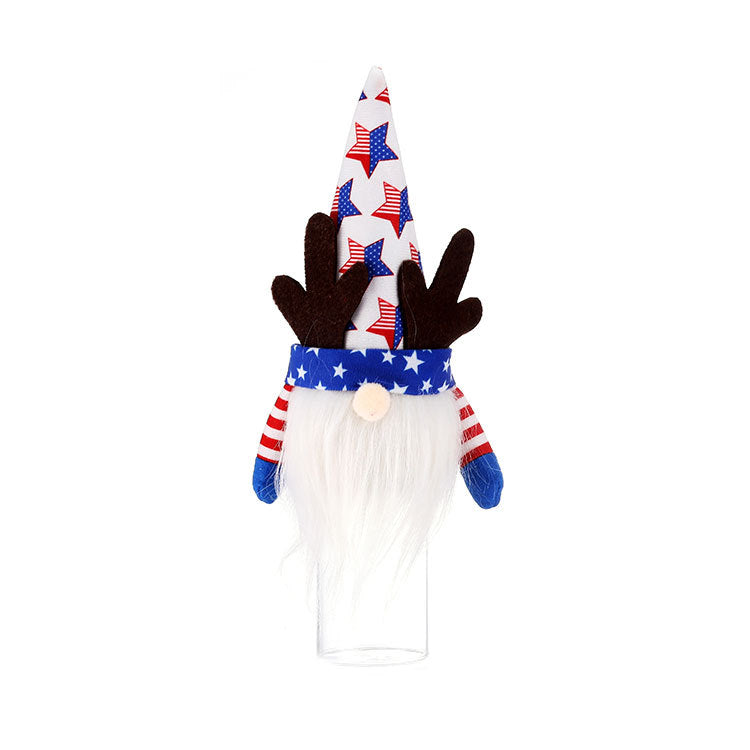 Patriotic Light-Up Gnome Pair for Fourth of July