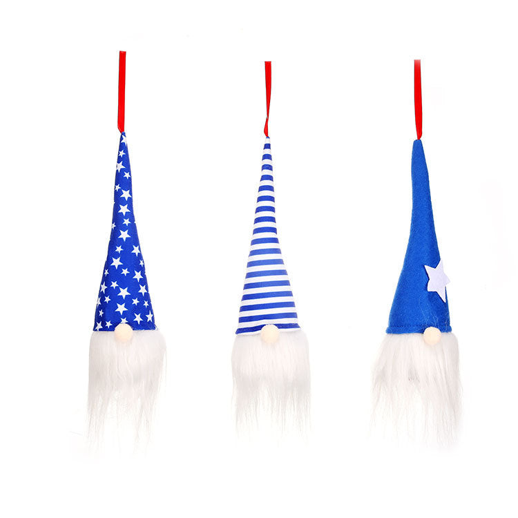 Patriotic Gnome Ornaments With Light-Up Holiday Charm