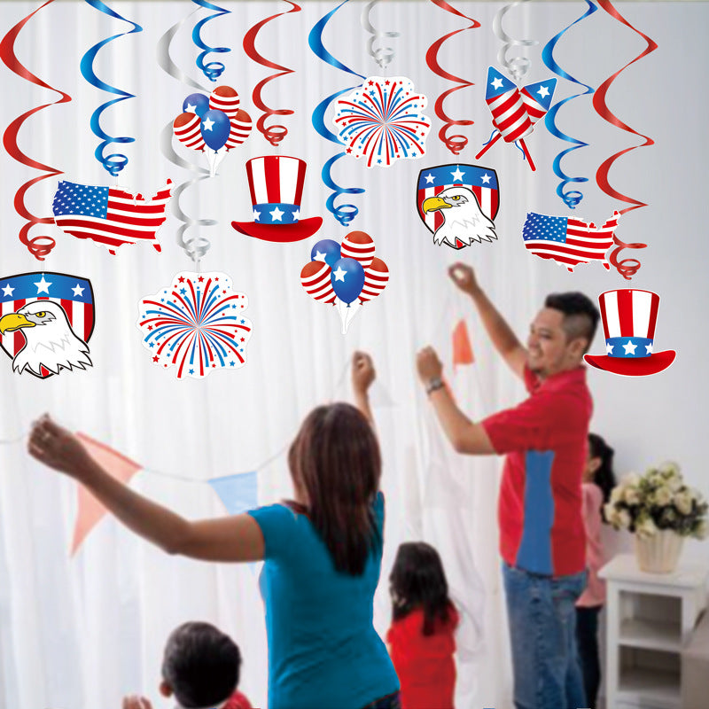 Fourth of July Hanging Decorations | 12-Piece Party Set