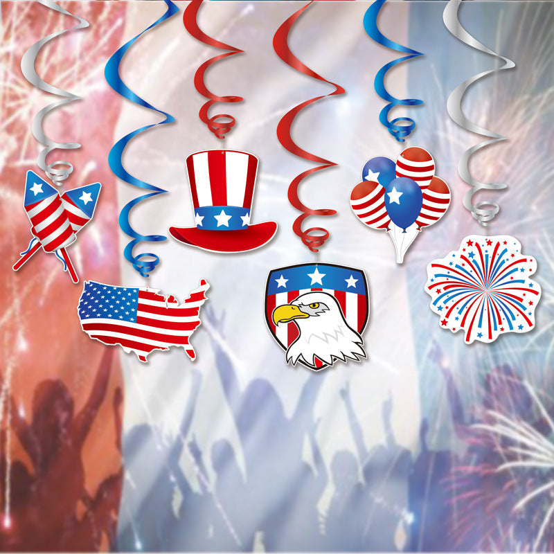 Fourth of July Hanging Decorations | 12-Piece Party Set