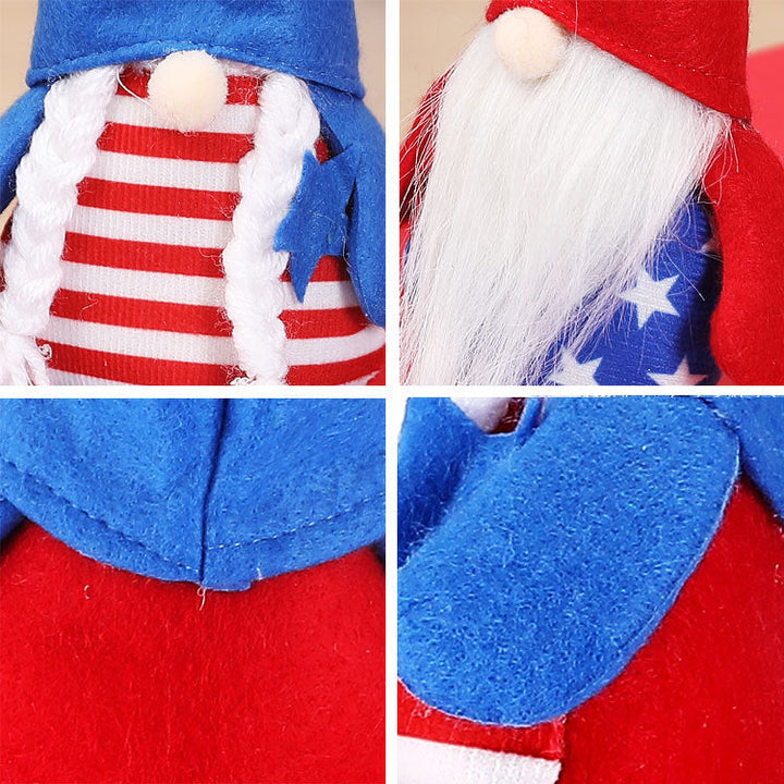 Patriotic Plush Gnome Decor for Independence Day Displays