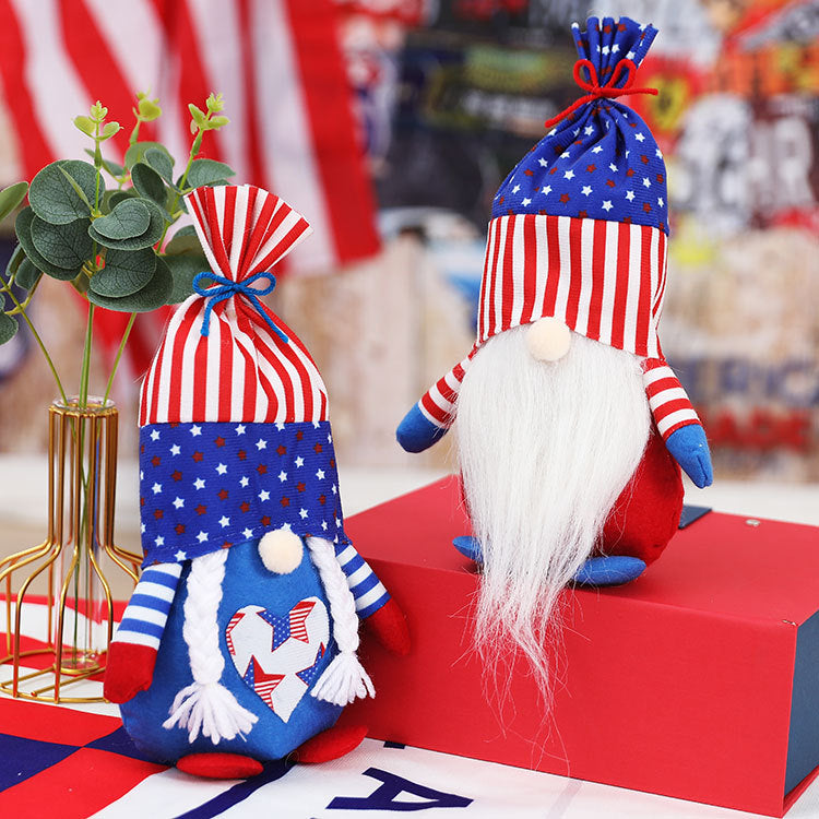 Patriotic Gnome Pair for Festive Independence Day Decor