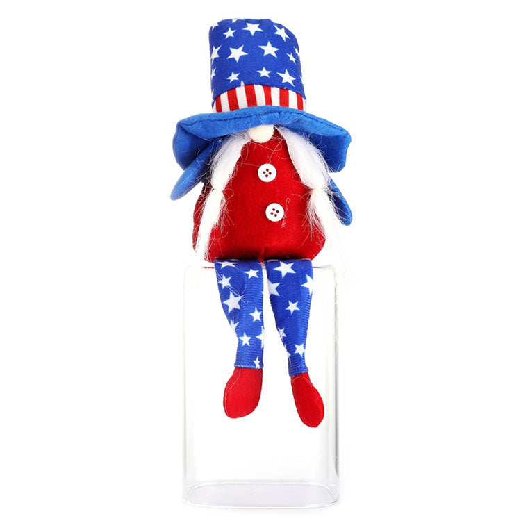 Patriotic Gnome Doll Pair for Holiday Tabletop Decor