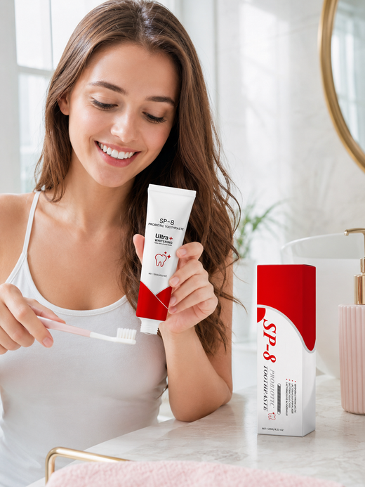 SP‑8 Probiotic Whitening Toothpaste — Softer Gums, Brighter