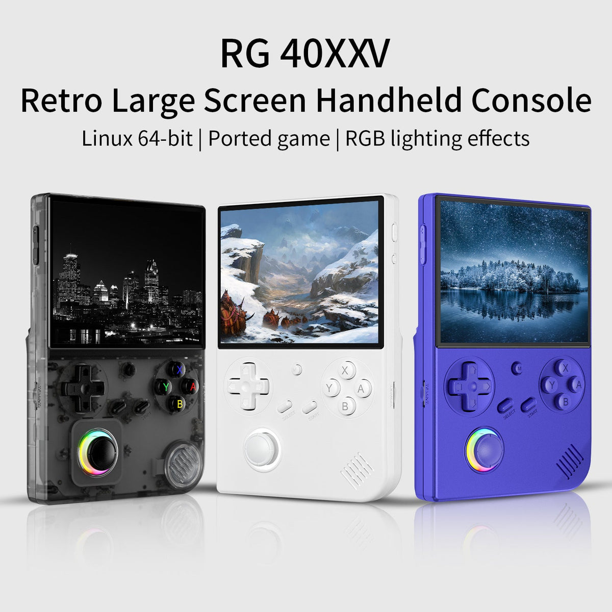Retro Handheld Game Console, Vertical 4-Inch IPS Screen