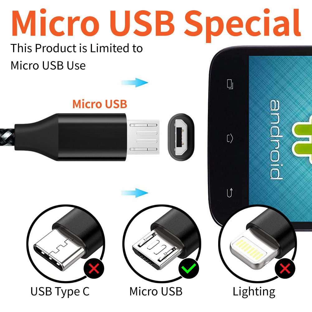 Braided Micro-USB Charging Cable for Android Phones